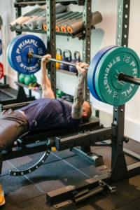 David using Bench press