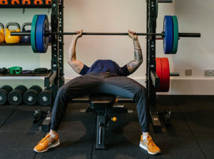 David lifting weights